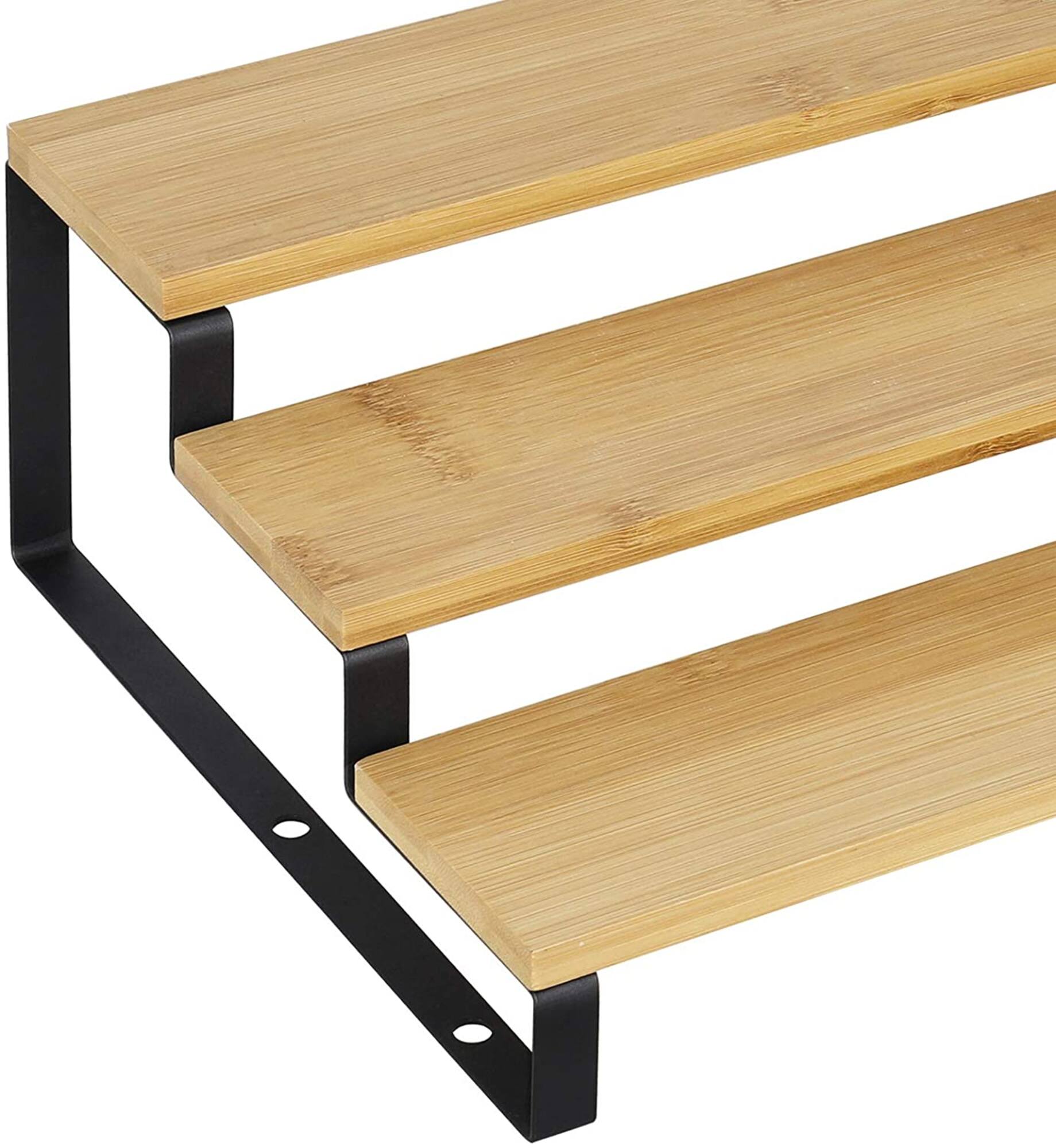 Natural 3-Tier Expandable Step Spice Rack for Kitchen Cabinet, 4ct.